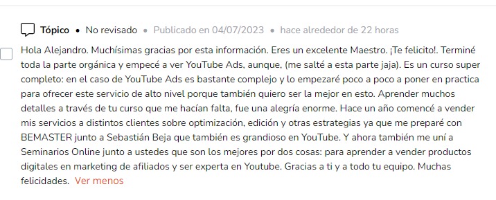 testimonio